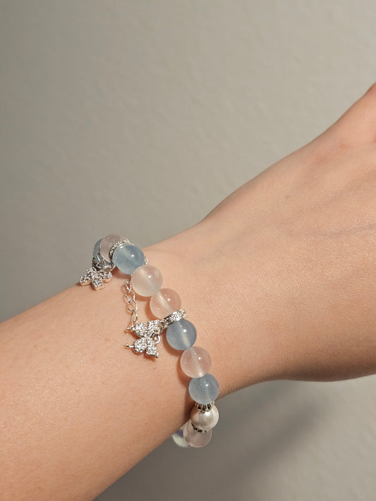 Aquamarine × Shell Pearl × Rose Quartz × Moonstone 8mm