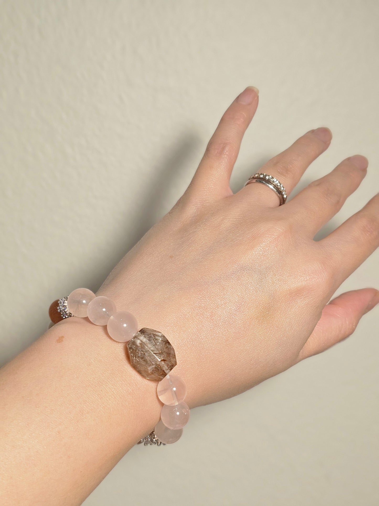 Rose Quartz × Super Seven × Rabbit Hair Quartz Bracelet 10mm