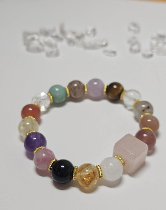 Harmony & Energy Multi-Gemstone Bracelet 10.5mm