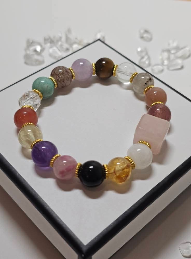 Harmony & Energy Multi-Gemstone Bracelet 10.5mm