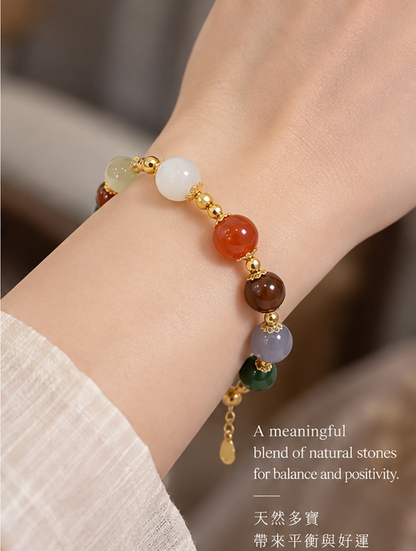 Hetian Jade Multi-Treasure Bracelet worn | 和田玉多寶手鏈上手效果