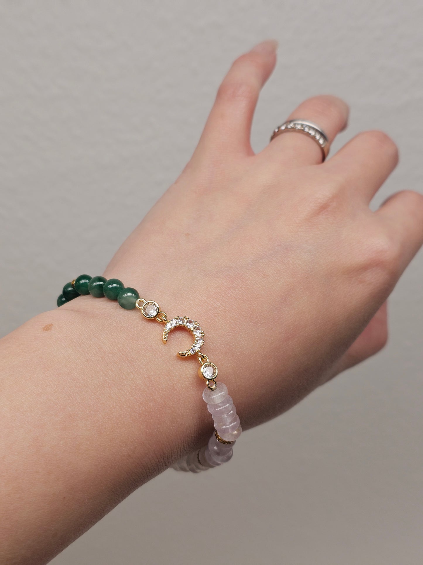 Dulong Jade × Amethyst Bracelet 5.8mm 