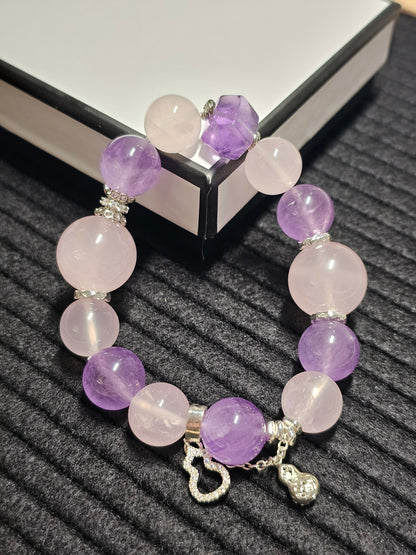 Amethyst × Rose Quartz Bracelet 15.8mm