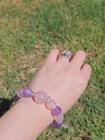 Amethyst × Rose Quartz Bracelet 15.8mm