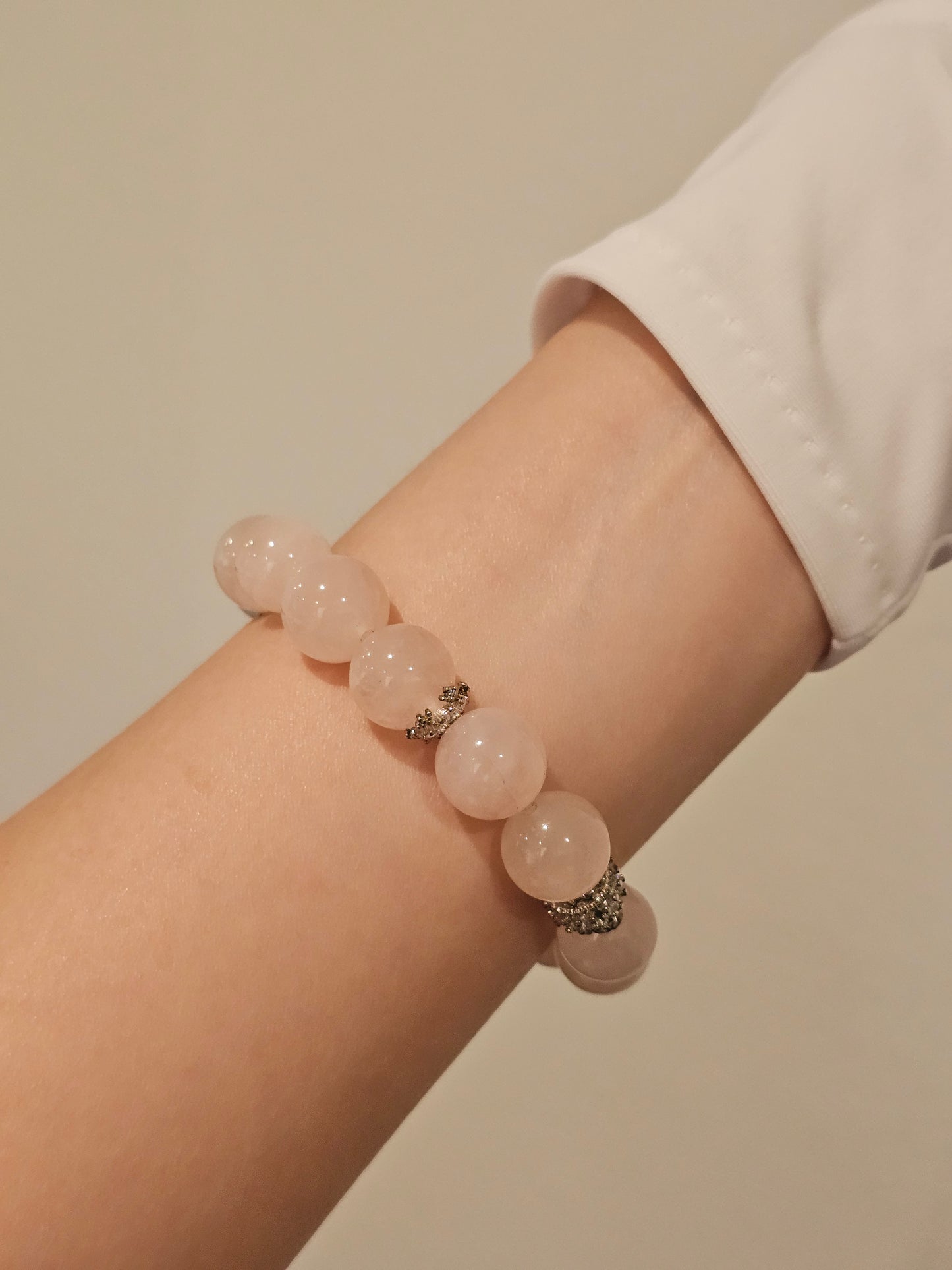 Rose Quartz & Aquamarine Bracelet 12mm