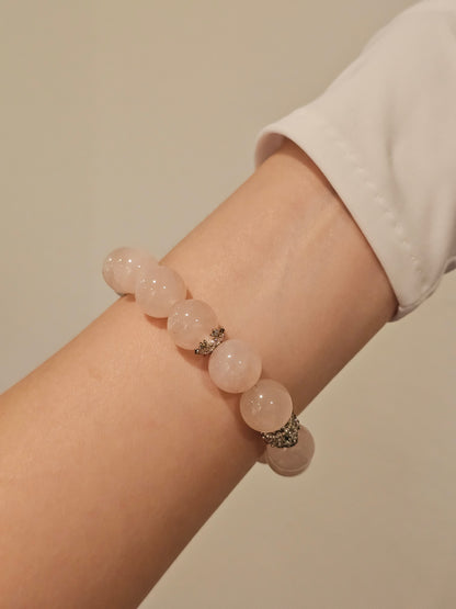 Rose Quartz & Aquamarine Bracelet 12mm