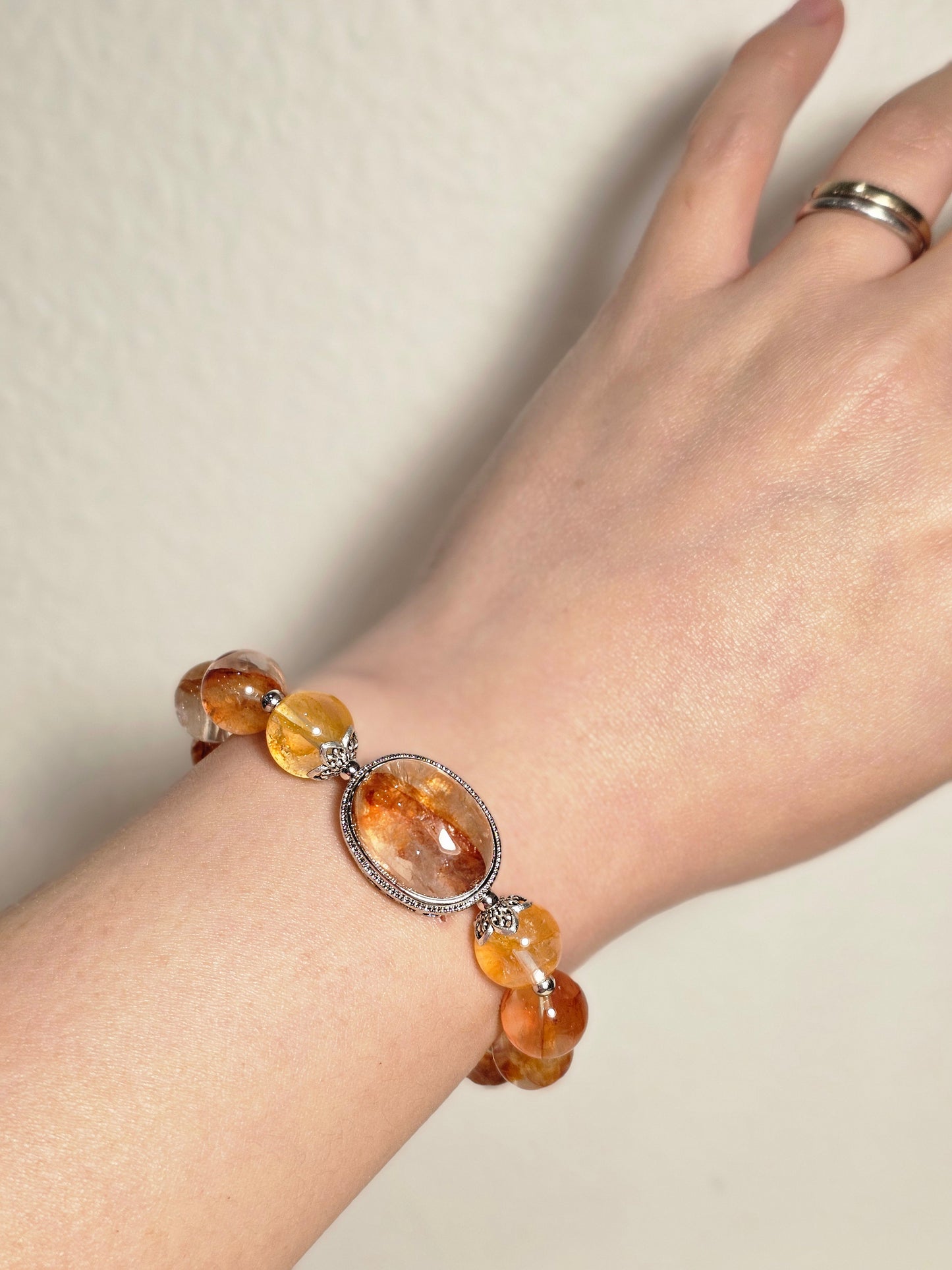 Red & Yellow Garden Quartz Magic Box Bracelet 10.5mm