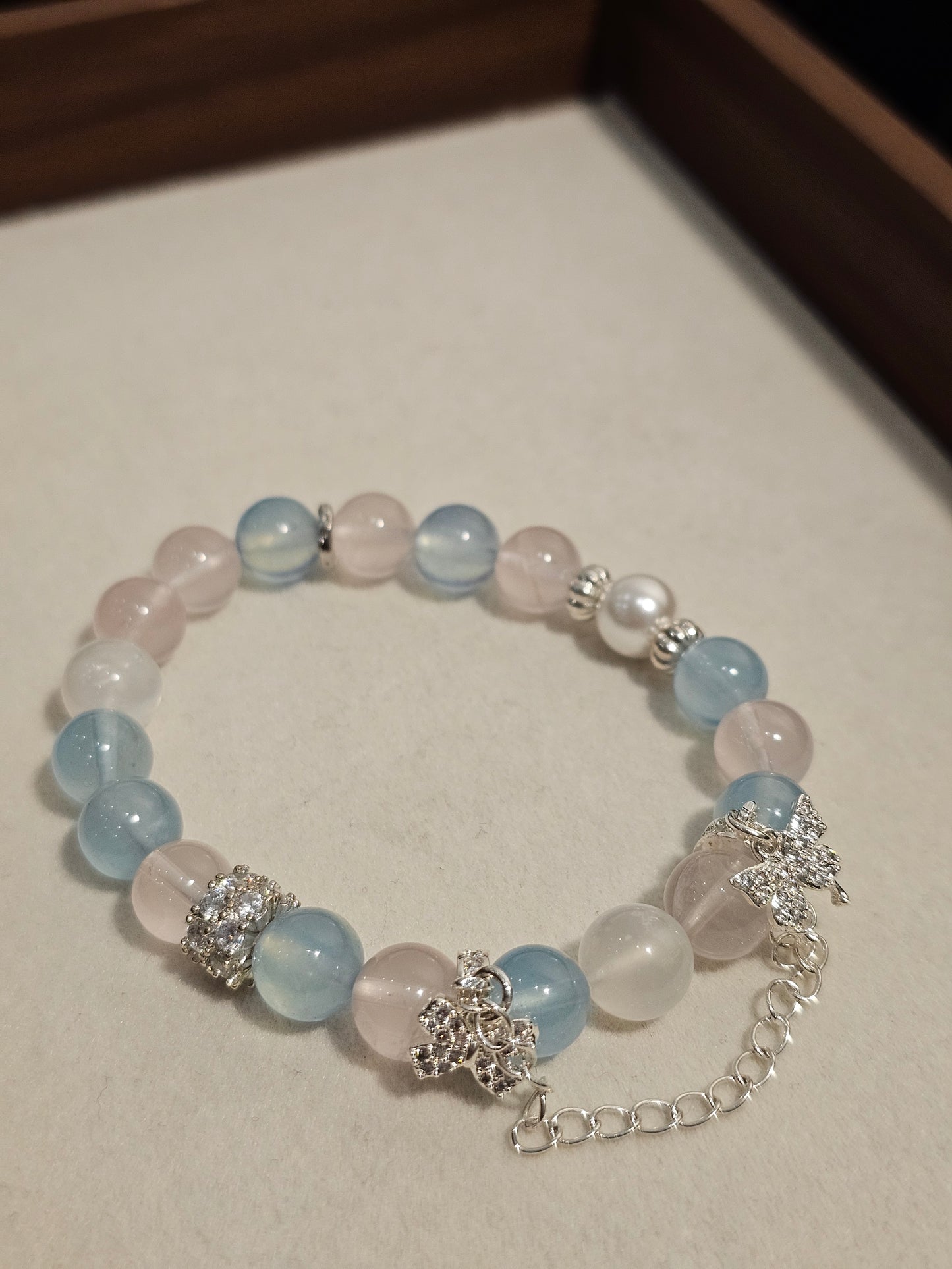 Aquamarine × Shell Pearl × Rose Quartz × Moonstone 8mm