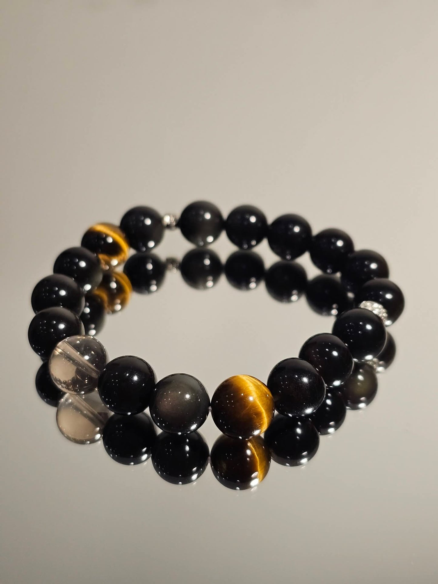 Obsidian × Tiger’s Eye × Smoky Quartz × Super Seven × Black Rutilated Quartz