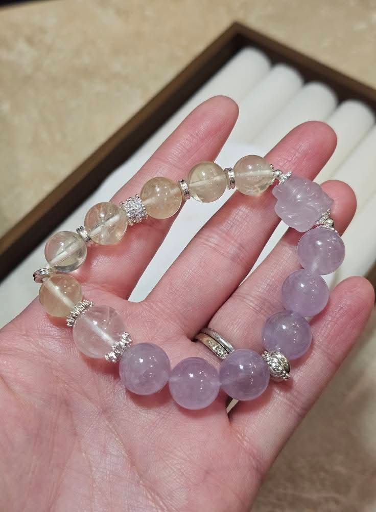 Nine-Tailed Fox × Amethyst × Citrine Bracelet 12mm