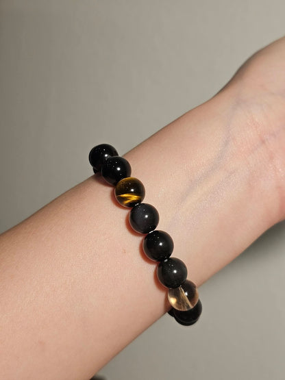 Obsidian × Tiger’s Eye × Smoky Quartz × Super Seven × Black Rutilated Quartz