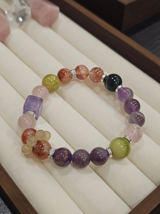 Natural Multi-Gemstone Energy Bracelet 10mm