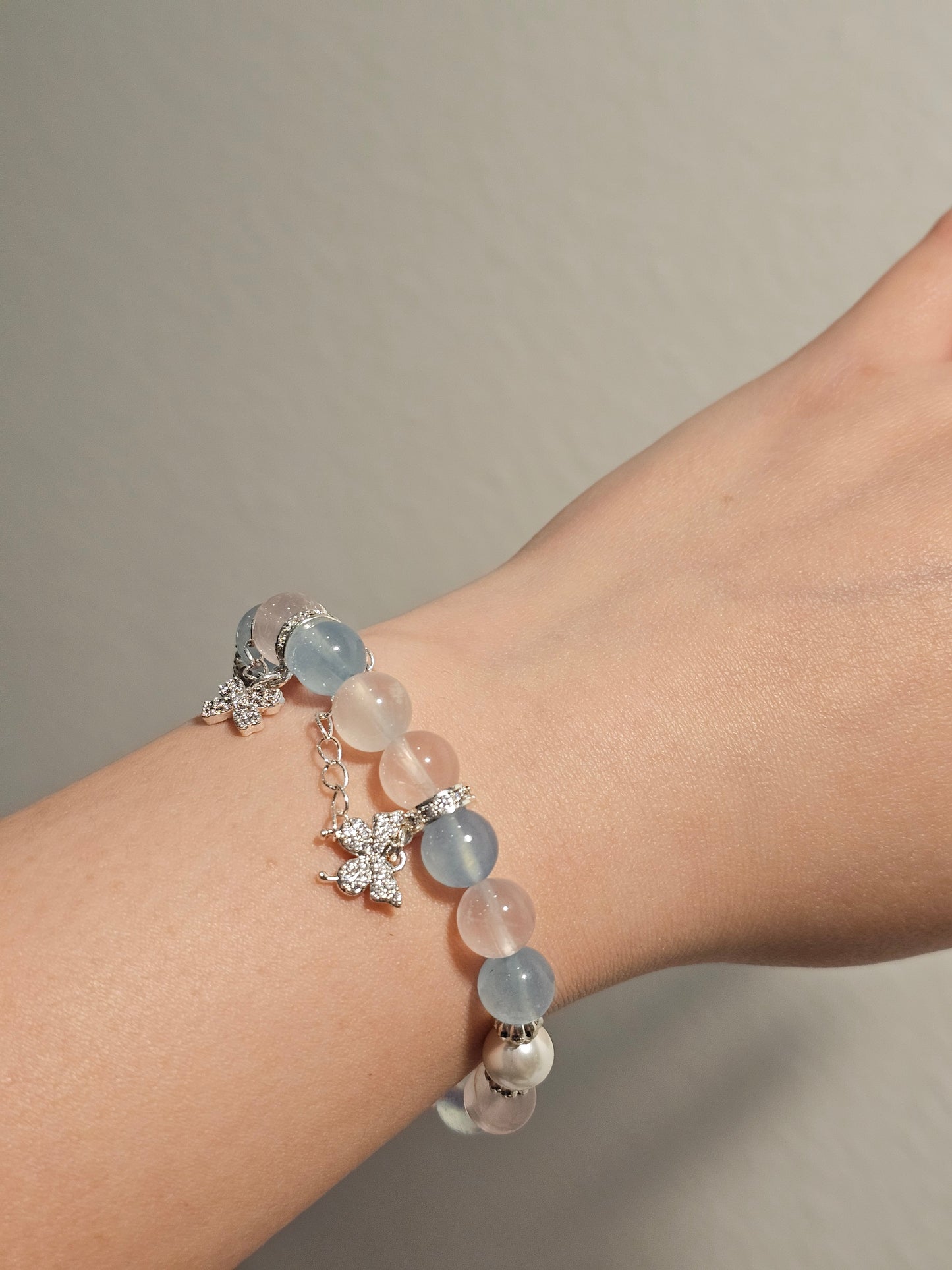 Aquamarine × Shell Pearl × Rose Quartz × Moonstone 8mm