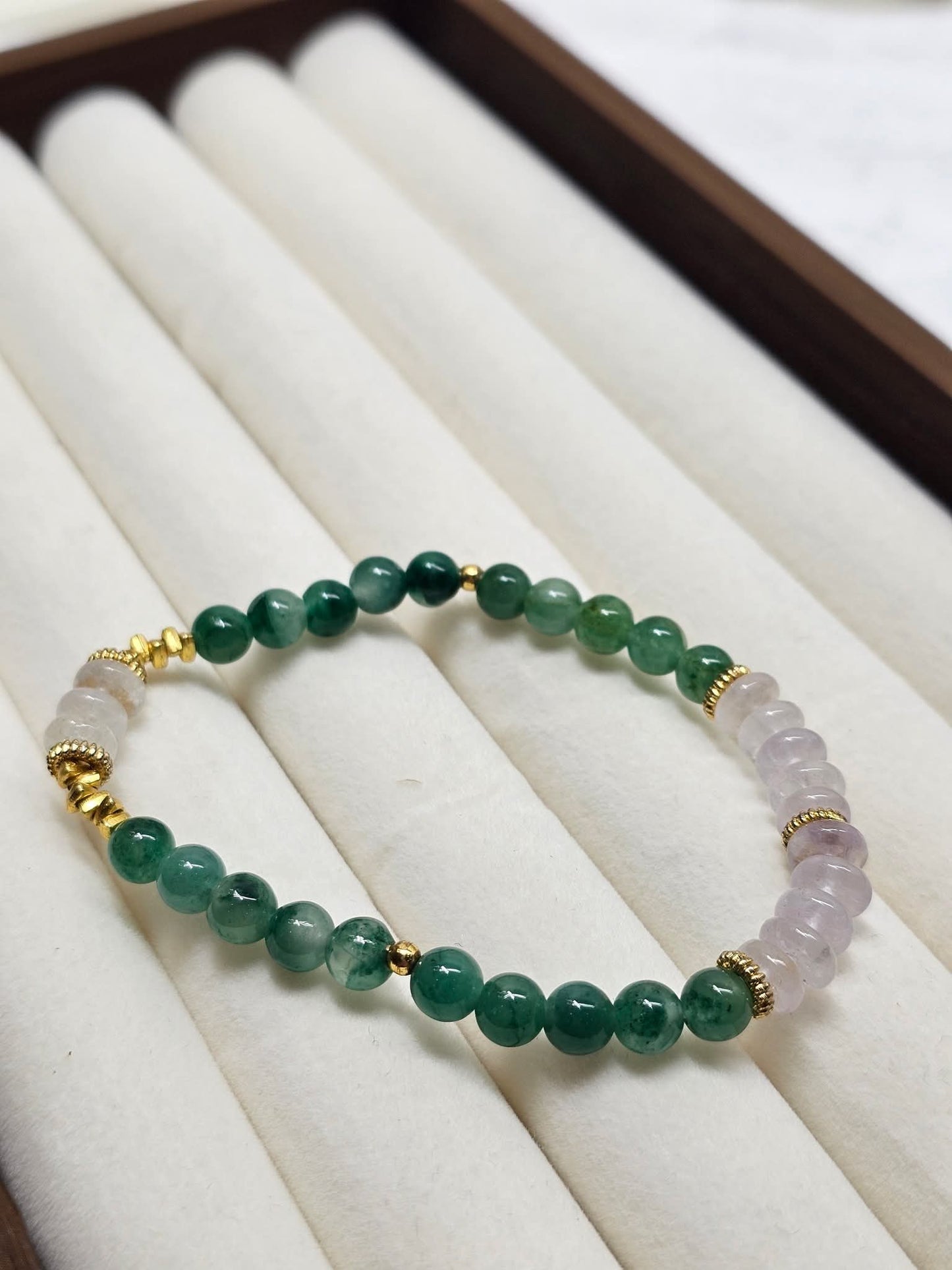 Dulong Jade × Amethyst Bracelet 5.8mm 