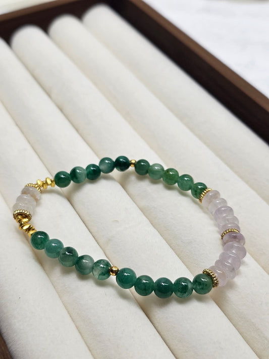 Dulong Jade × Amethyst Bracelet 5.8mm 