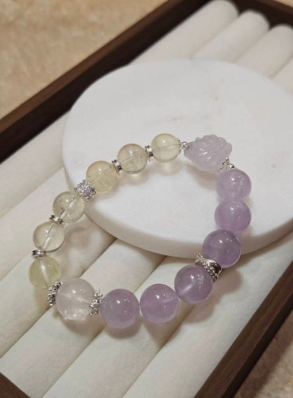 Nine-Tailed Fox × Amethyst × Citrine Bracelet 12mm