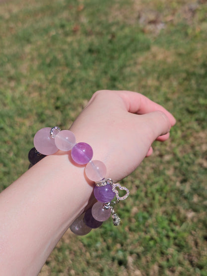 Amethyst × Rose Quartz Bracelet 15.8mm