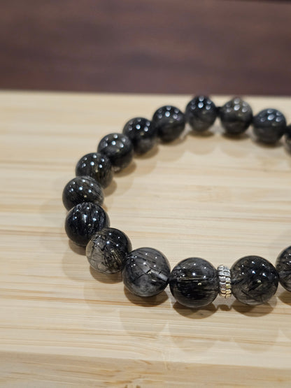 Black Rutilated Quartz & Smoky Quartz Bracelet original product photo