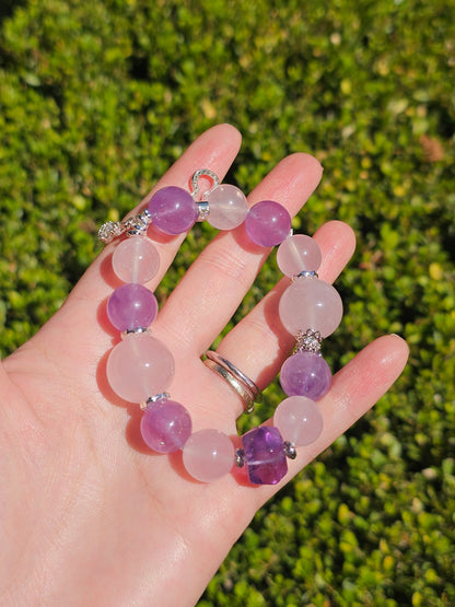 Amethyst × Rose Quartz Bracelet 15.8mm