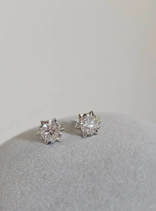 18K Star-Claw Lab Grown Diamond Earring ( In-stock)